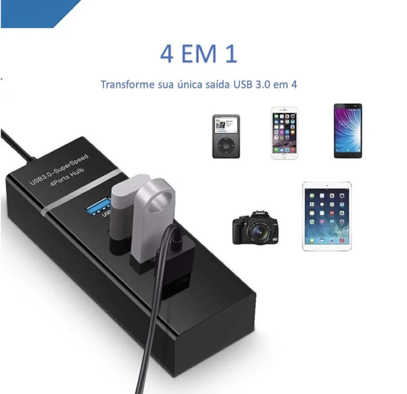 Hub Usb 3.0 4 portas